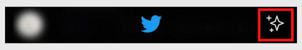 Twitterのホームタイムラインを切り替えるアイコン